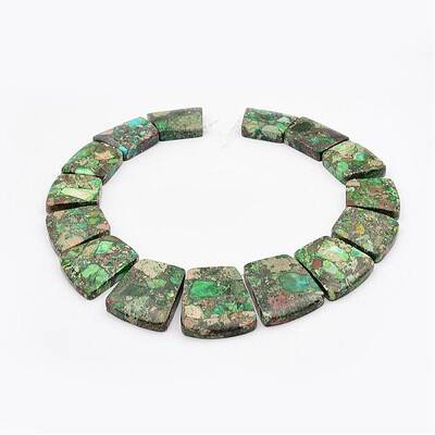 Towanite and Imperial Jasper Graduated Beads Strands