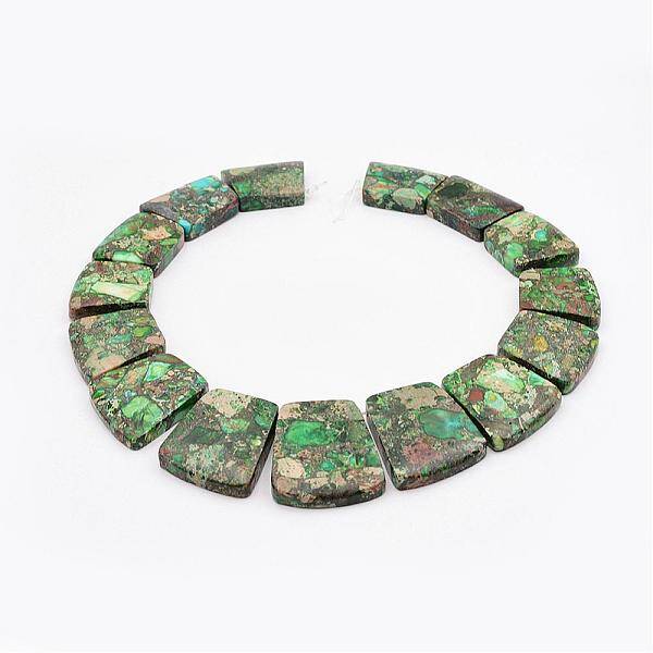 Towanite and Imperial Jasper Graduated Beads Strands