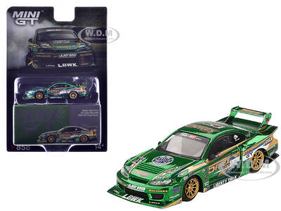 Nissan Silvia (S15) LB-Super Silhouette RHD (Right Hand Drive) Fausto Racing 2024 Green Metallic Limited Edition 1/64 Dieca...