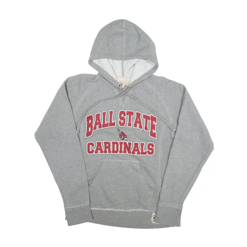 RUSSELL ATHLETIC Ball State Cardinals USA Hoodie Grey Pullover Mens S