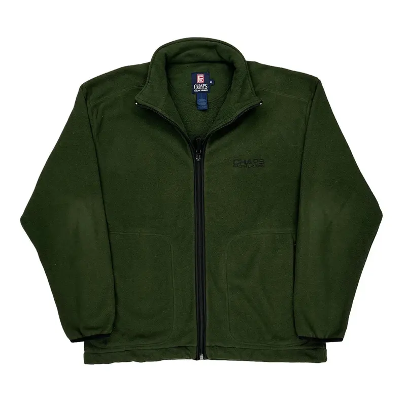 Chaps Ralph Lauren Fleece Jacket - Medium Green Polyester