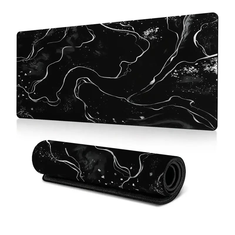 Ultra Large Gaming Mouse Pad, Solid Color Abstract Line Print Computer Keyboard Mousepad, PC Gamer Laptop Desk Mat for Home &...