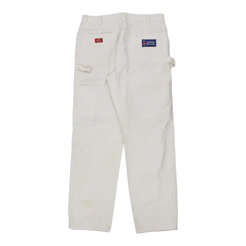 Dickies Carpenter Trousers - 36W 33L White Cotton