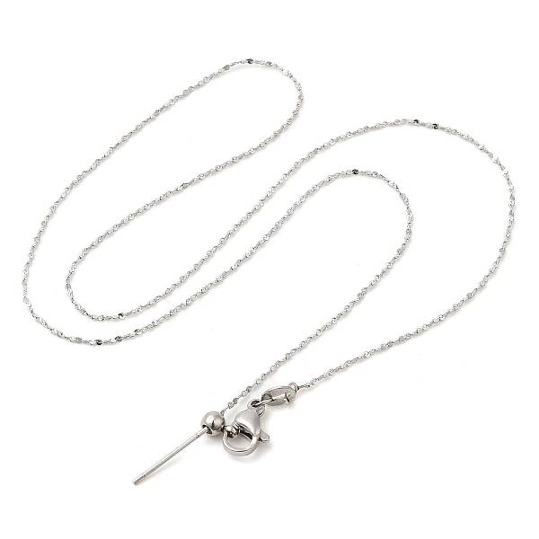Non-Tarnish 304 Stainless Steel Serpentine Chain Necklace for Women