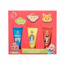 Fragrances for children Cocomelon Color Me Bath Paint Set Gift Set Bath Paint 3 x 50 ml and Washing Sponge 2 pieces - 50 ml