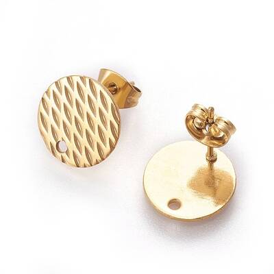 Ion Plating(IP) 304 Stainless Steel Ear Stud Findings