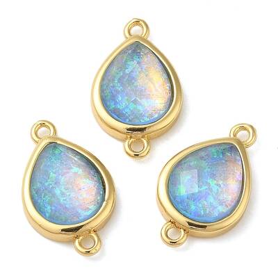 Synthetic Opal Connector Charms