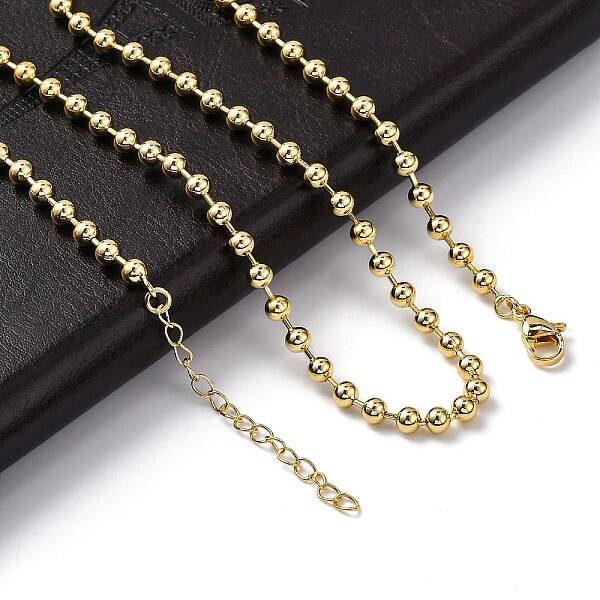 Rack Plating Brass Ball Chain Necklaces for Women