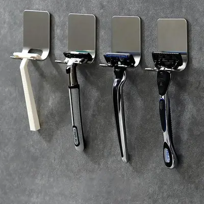 Razor Holder Set, Stainless Steel Razor & Brush Shower Wall Mounted Storage Rack, Bathroom Accessories for Home Dormitory Hot...