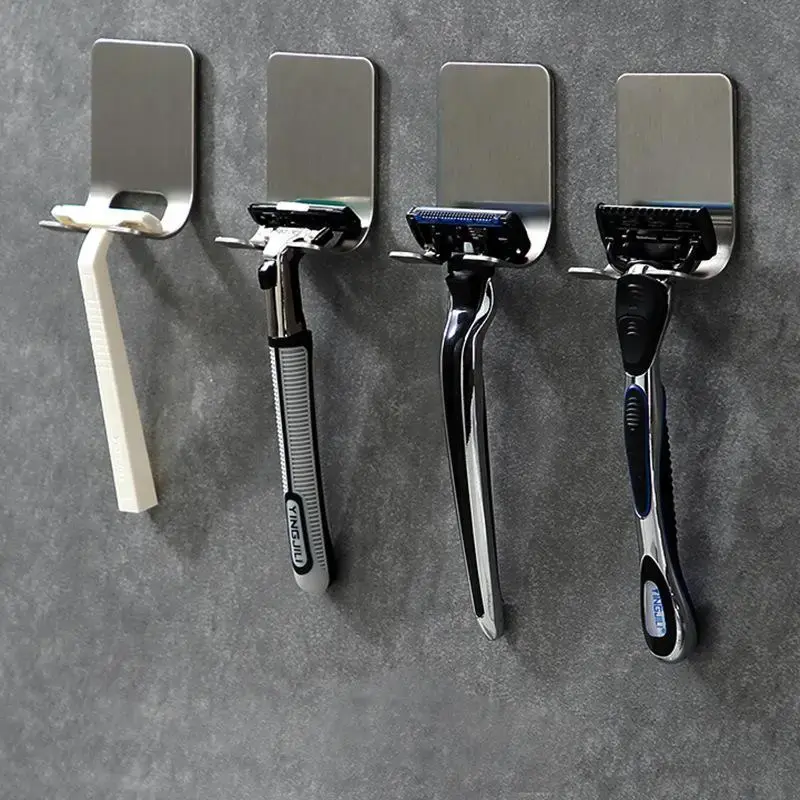 Razor Holder Set, Stainless Steel Razor & Brush Shower Wall Mounted Storage Rack, Bathroom Accessories for Home Dormitory Hot...
