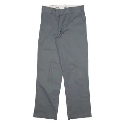 DICKIES 874 Workwear Mens Trousers Grey Regular Straight W30 L30