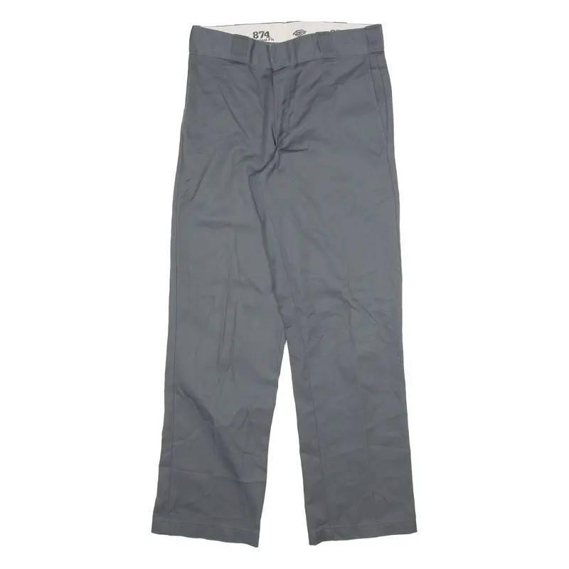 DICKIES 874 Workwear Mens Trousers Grey Regular Straight W30 L30