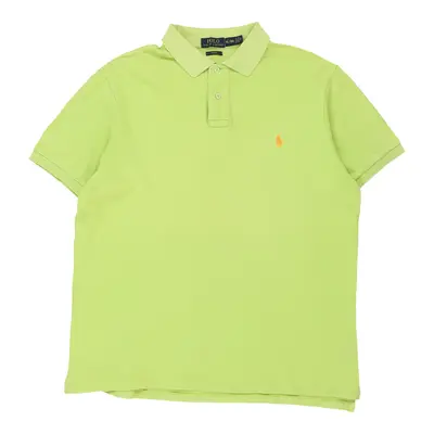 Ralph Lauren Slim Fit Polo Shirt - XL Green Cotton