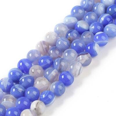 Natural Striped Agate/Banded Agate Beads Strands