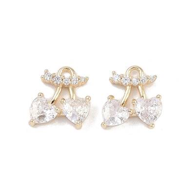 Brass Micro Pave Clear Cubic Zirconia Pendants