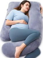 Momcozy Pregnancy Pillows, U Shaped Full Body Maternity Pillow with Removable Cover, 57 Inch Pregnancy Pillows for Sleeping, ...