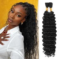 Avolo Deep Wave Bulk Braiding Real Human Hair for Boho Braids 3 Bundles/Pack 110g Totally No Weft for Wear Long Lasting No Sh...