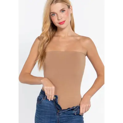 Women's Bandeau Bodysuit - White - L