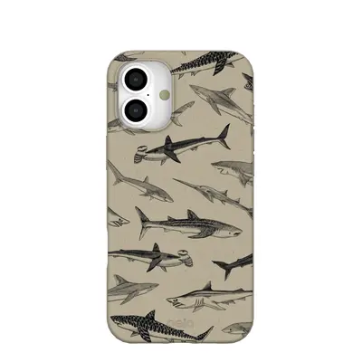 London Fog Shark World iPhone 16 Plus Case