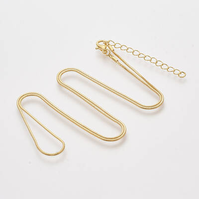 Brass Square Snake Chain Necklace Making