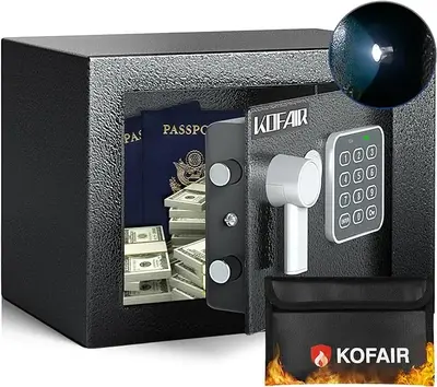 KOFAIR safe box for Home Safe with Fireproof Bag, money saving safe, safe storage cabinet,smell proof container wall & floo...