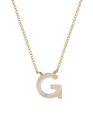 Dawn Initial Necklace | Metal Color: Gold | Style: G