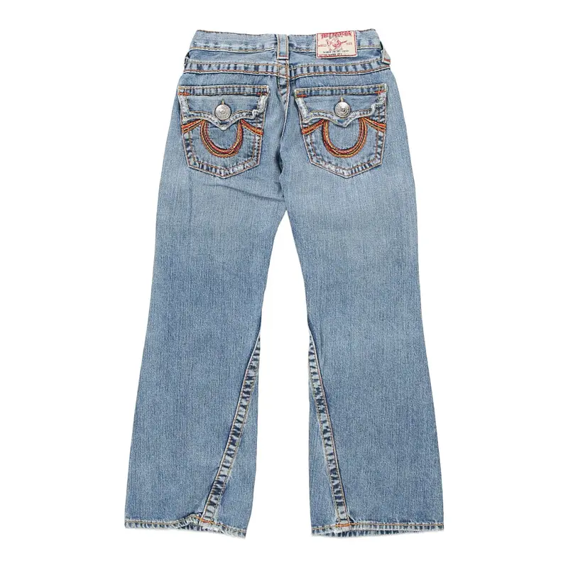Age 8 Rainbow Joey True Religion Jeans - Small Blue Cotton