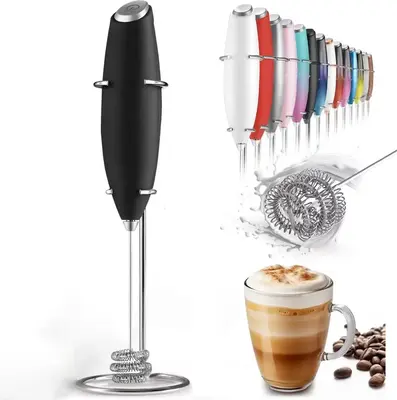 Milk Frother for Coffee with Motor, Handheld Frother Electric Whisk, Milk Foamer, Mini Mixer&Coffee Blender Frother for Frapp...