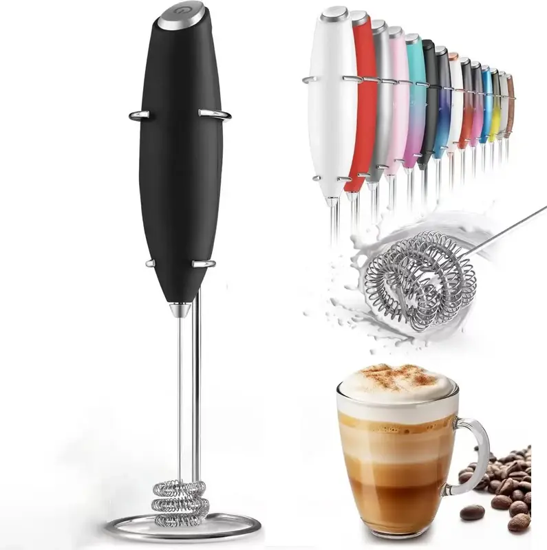 Milk Frother for Coffee with Motor, Handheld Frother Electric Whisk, Milk Foamer, Mini Mixer&Coffee Blender Frother for Frapp...