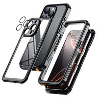 [3-in-1] Temdan Phone Case | Built in Screen Protector | Camera Lens Protector for iPhone 16 Pro/Plus 16 15 14 Pro Max Waterp...