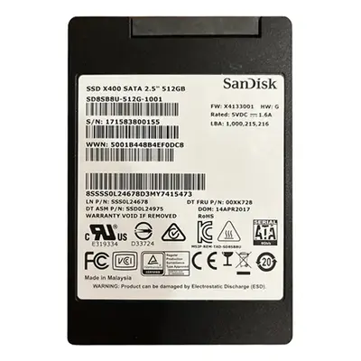 00XK728 Lenovo 512GB SATA 6Gb/s 2.5-Inch Solid State Drive