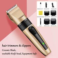 Revolutionary Professional Hair Clippers - USB Rechargeable Hair Trimmer Set with Durable Ceramic Blades, Washable Head - Per...
