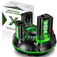 Ukor Xbox Controller Rechargeable Battery Packs (4×3200mAh) with Fast Charging Dock, Compatible with Xbox One, Series X|S, H...