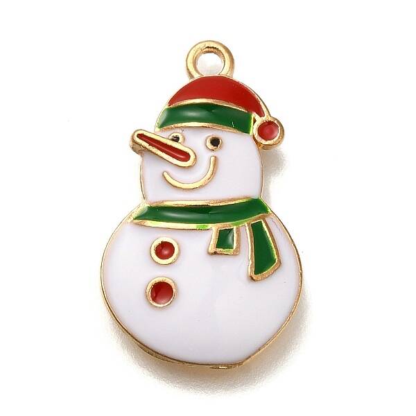 Christmas Theme Alloy Enamel Pendants