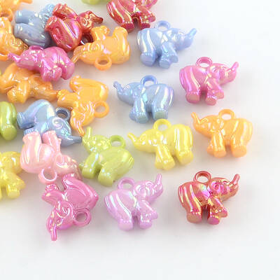 AB-Color Plated Acrylic Pendants