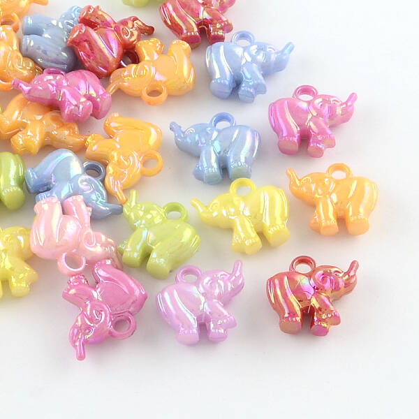 AB-Color Plated Acrylic Pendants