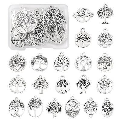 20Pcs 20 Styles Tibetan Style Alloy Pendants