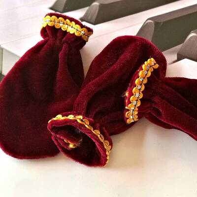 Velvet Piano Foot Pedal Covers