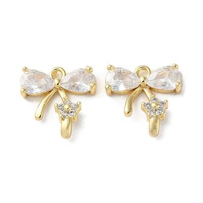 Brass Micro Pave Cubic Zirconia Pendants