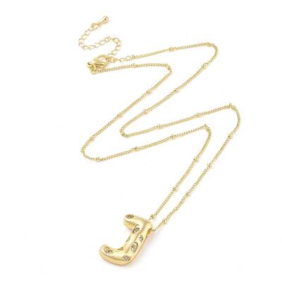Brass Micro Pave Clear Cubic Zirconia Pendant Necklaces