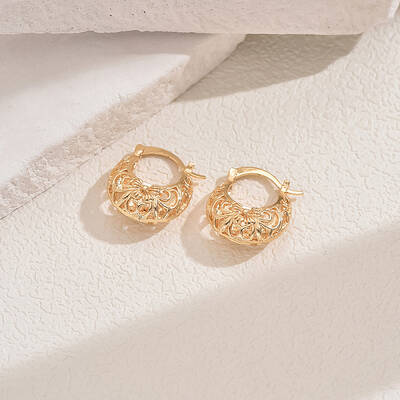 Elegant Geometric Bowknot Hoop Earrings