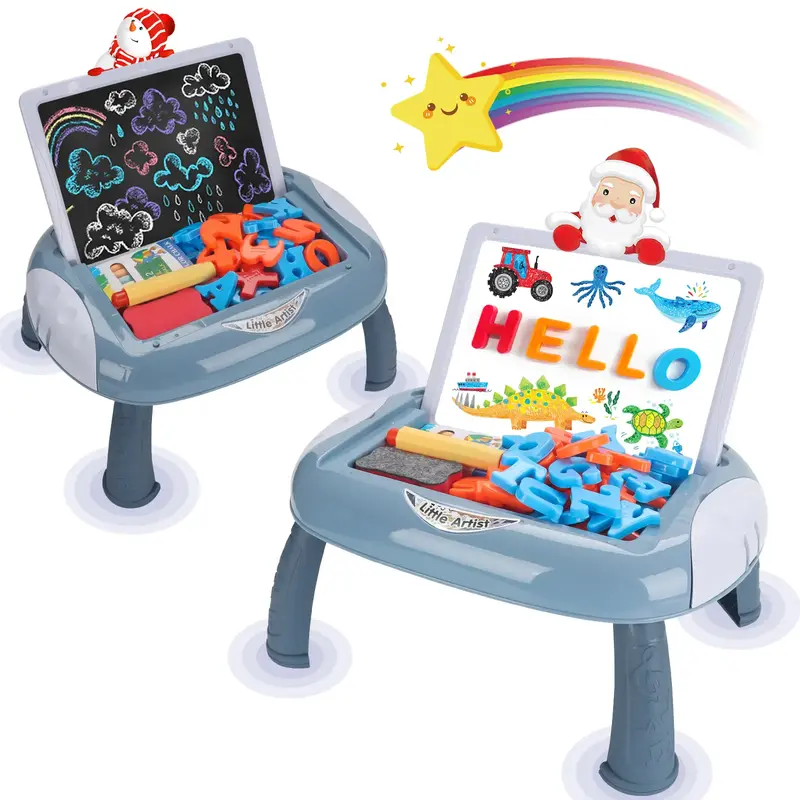 Small Erasable Drawing Board Easel with Letters and Numbers Children's Drawing Table Creative Interactive Art Set Toys Crafts...