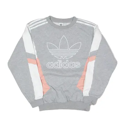 ADIDAS Relaxed Fit Sweatshirt Grey Womens UK 4