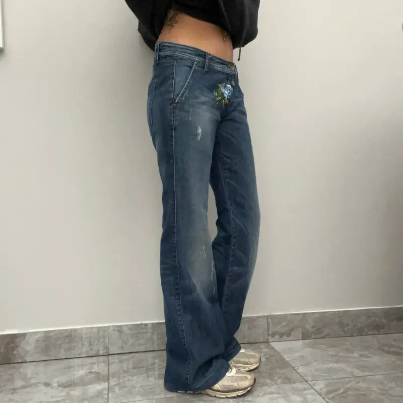 Sisley Boot Cut Jeans - 31W UK 10 Blue Cotton