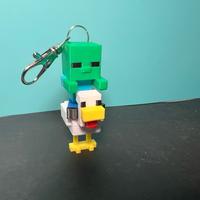 Chicken Jockey Keychain