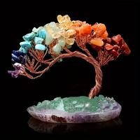 Crystal Money Tree with Agate Base, 1 Count Feng Shui Gemstone Bonsai Decor, Home Decor Ornament for Living Room, Bedroom, Of...