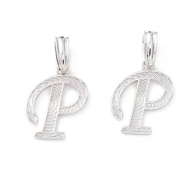 Rack Plating Eco-Friendly Brass Letter Pendants