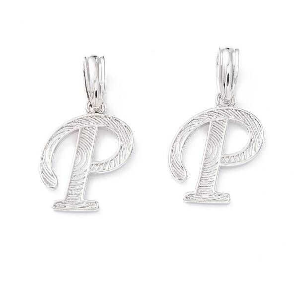 Rack Plating Eco-Friendly Brass Letter Pendants