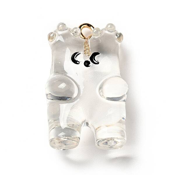 Cartoon Transparent Resin Pendants