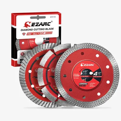 EZARC 4-1/2 In. Diamond Blade Mix Pack For Tile/Marble/Granite,7/8 In. Arbor Tool Accessories, FathersDayGift